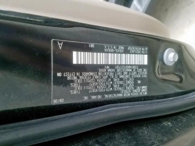 5TDBT48A97S277581 - 2007 TOYOTA SEQUOIA LI BLACK photo 10