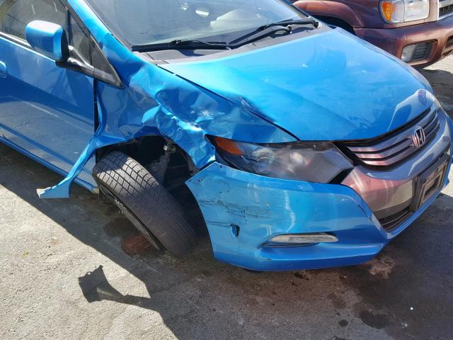 JHMZE2H39BS000250 - 2011 HONDA INSIGHT BLUE photo 9