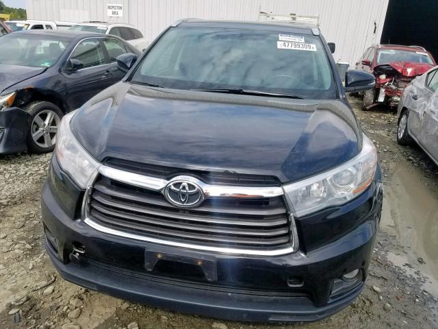 5TDJKRFH0FS106941 - 2015 TOYOTA HIGHLANDER BLACK photo 9