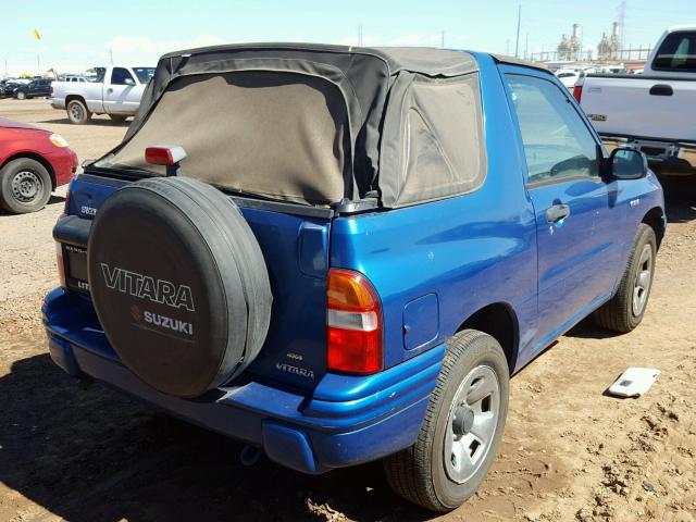 2S3TA52C716100833 - 2001 SUZUKI VITARA JLX BLUE photo 4