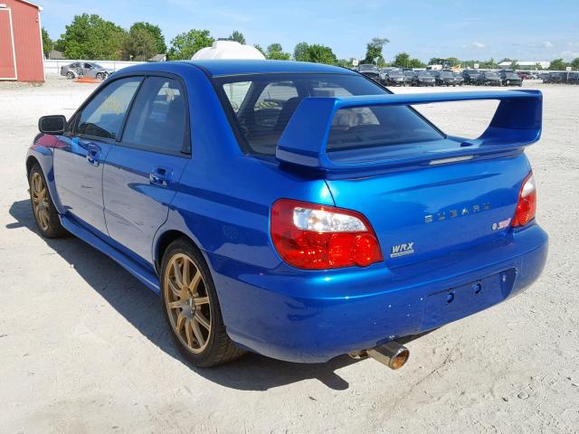 JF1GD70624L507282 - 2004 SUBARU IMPREZA WR BLUE photo 3