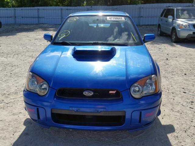 JF1GD70624L507282 - 2004 SUBARU IMPREZA WR BLUE photo 9