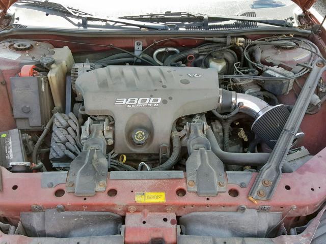 1G2WP52K9YF327804 - 2000 PONTIAC GRAND PRIX MAROON photo 7