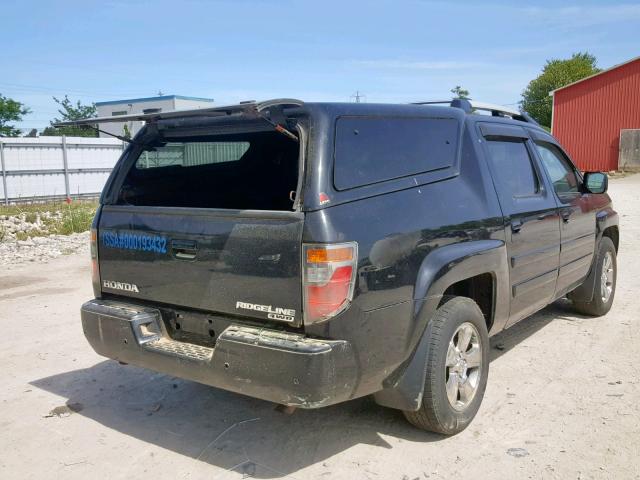 2HJYK16516H566495 - 2006 HONDA RIDGELINE BLACK photo 4