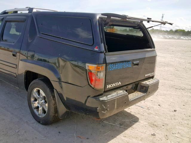 2HJYK16516H566495 - 2006 HONDA RIDGELINE BLACK photo 9