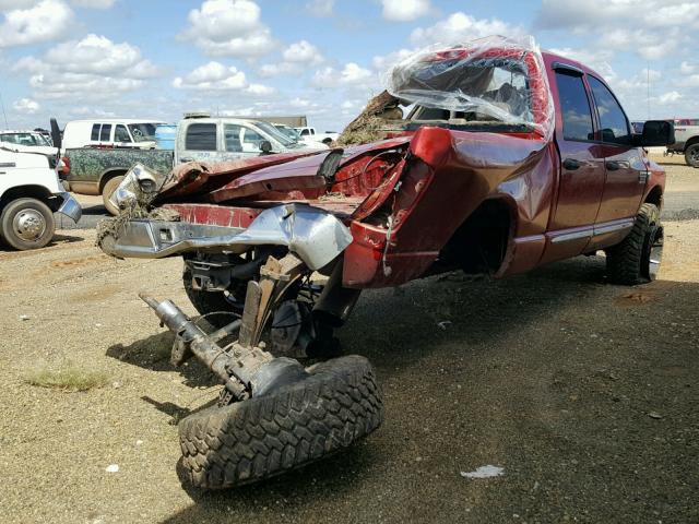 3D7KS28A58G152204 - 2008 DODGE RAM 2500 S MAROON photo 4