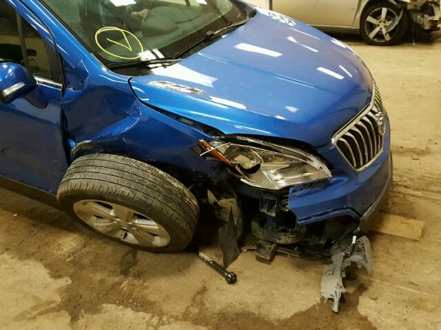 KL4CJFSB1FB077270 - 2015 BUICK ENCORE CON BLUE photo 9