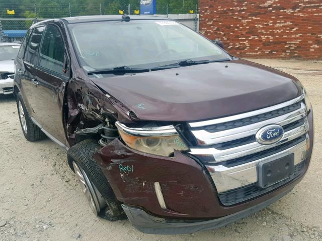 2FMDK3JC1BBA72232 - 2011 FORD EDGE SEL MAROON photo 1