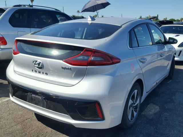 KMHC75LC8HU024333 - 2017 HYUNDAI IONIQ SEL SILVER photo 4