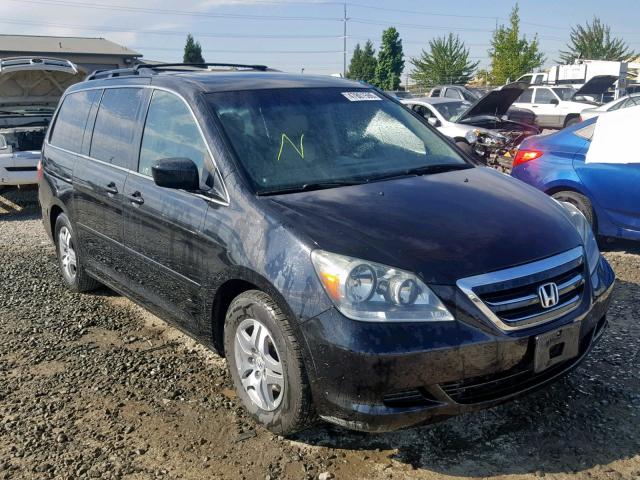 5FNRL38607B032175 - 2007 HONDA ODYSSEY EX BLACK photo 1