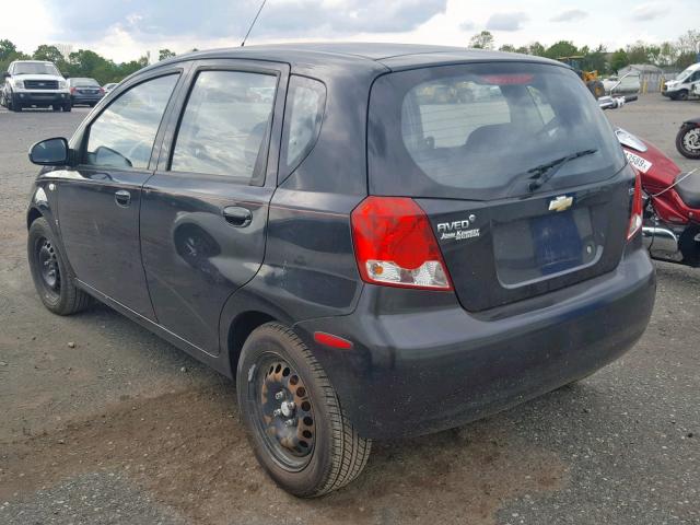 KL1TD66678B142806 - 2008 CHEVROLET AVEO BASE Қара фото 3