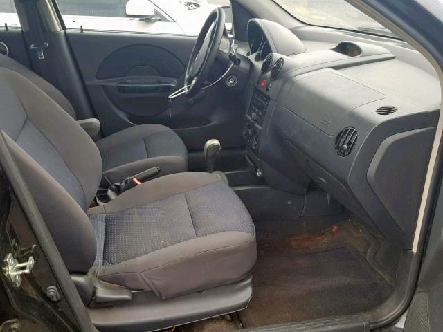 KL1TD66678B142806 - 2008 CHEVROLET AVEO BASE Қара фото 5