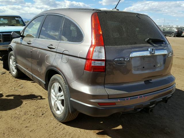 5J6RE4H74BL075510 - 2011 HONDA CR-V EXL BROWN photo 3