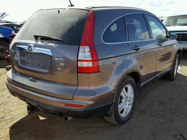 5J6RE4H74BL075510 - 2011 HONDA CR-V EXL BROWN photo 4