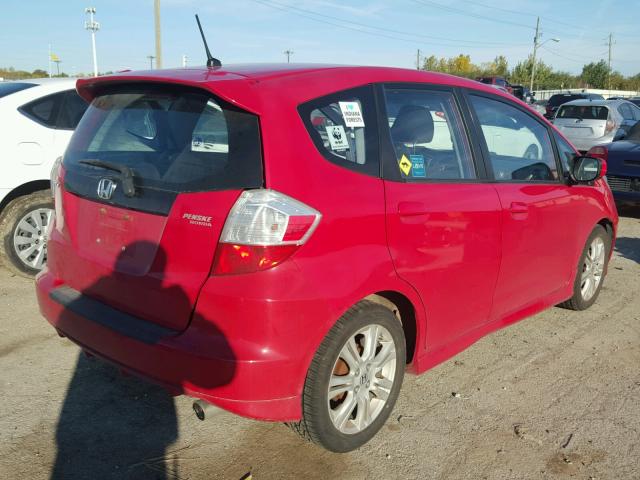 JHMGE88409S019413 - 2009 HONDA FIT SPORT RED photo 4