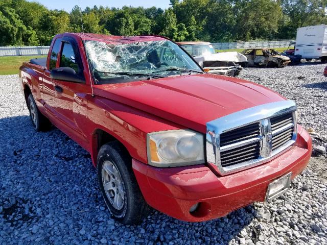 1D7HE42K85S198547 - 2005 DODGE DAKOTA SLT RED photo 1