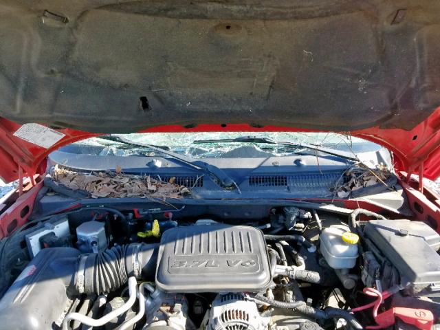 1D7HE42K85S198547 - 2005 DODGE DAKOTA SLT RED photo 7