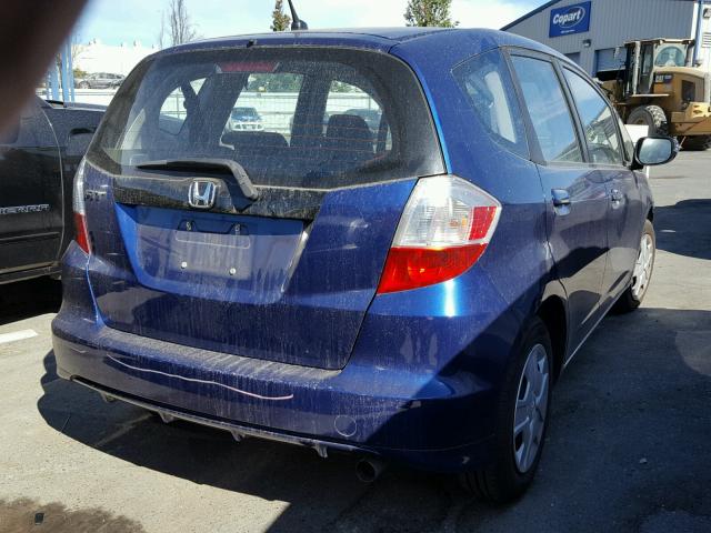 JHMGE8H39DC009392 - 2013 HONDA FIT BLUE photo 4