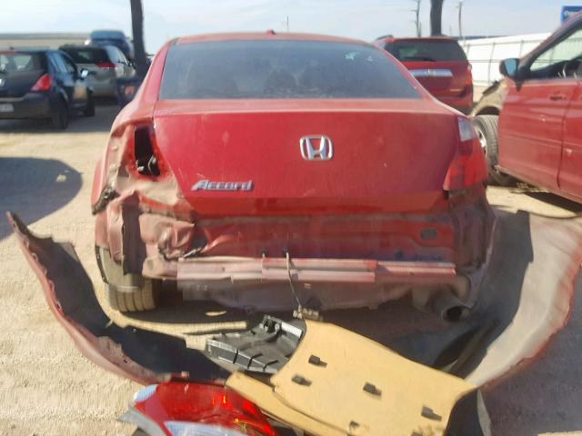 1HGCS12828A028521 - 2008 HONDA ACCORD EXL RED photo 10