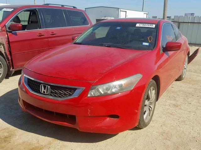 1HGCS12828A028521 - 2008 HONDA ACCORD EXL RED photo 2