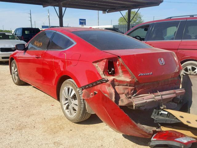 1HGCS12828A028521 - 2008 HONDA ACCORD EXL RED photo 3