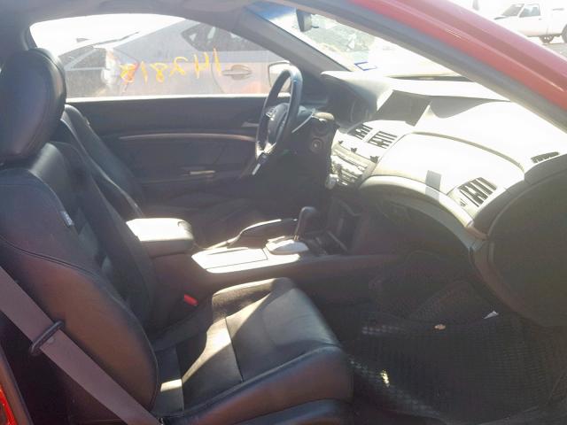 1HGCS12828A028521 - 2008 HONDA ACCORD EXL RED photo 5