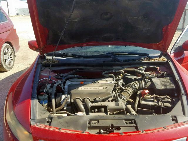 1HGCS12828A028521 - 2008 HONDA ACCORD EXL RED photo 7