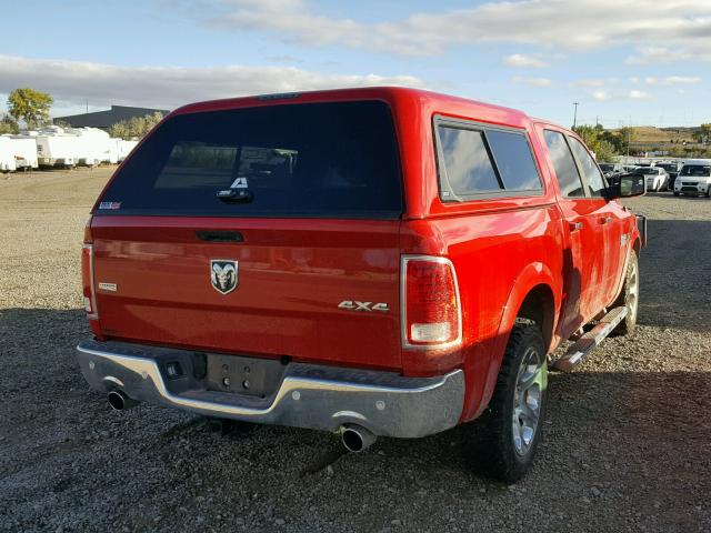 1C6RR7NT6JS209717 - 2018 RAM 1500 LARAM RED photo 4