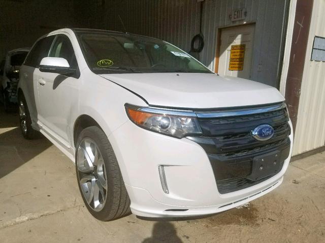 2FMDK4AK7EBA44971 - 2014 FORD EDGE SPORT WHITE photo 1