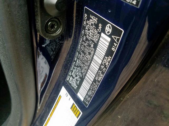 JTKDE3B76A0306869 - 2010 TOYOTA SCION TC ლურჯი ფოტო 10