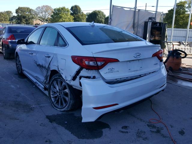 5NPE34AF6FH091374 - 2015 HYUNDAI SONATA SPO WHITE photo 3