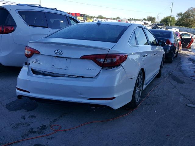 5NPE34AF6FH091374 - 2015 HYUNDAI SONATA SPO WHITE photo 4