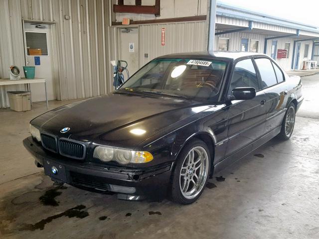 WBAGG83461DN87576 - 2001 BMW 740 I AUTO BLACK photo 2