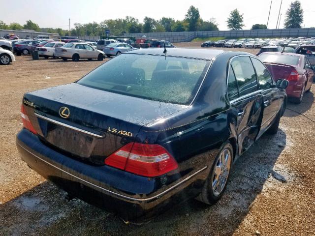 JTHBN36F940169378 - 2004 LEXUS LS 430 BLACK photo 4