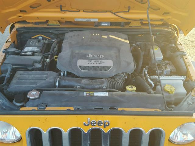 1C4AJWAGXDL530142 - 2013 JEEP WRANGLER S YELLOW photo 7