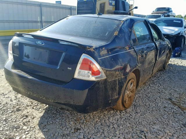 3FAHP07Z68R143202 - 2008 FORD FUSION SE BLUE photo 4