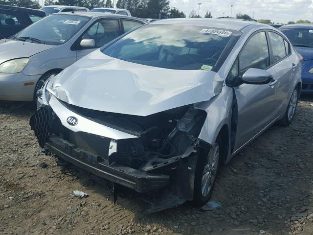 KNAFX4A66E5154414 - 2014 KIA FORTE LX SILVER photo 2