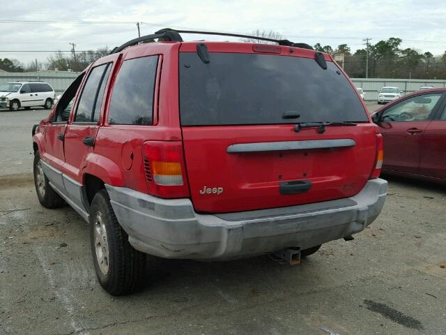 1J4G248S5YC387042 - 2000 JEEP GRAND CHER RED photo 3