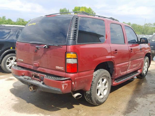 1GKEK63U44J161683 - 2004 GMC YUKON DENA RED photo 4