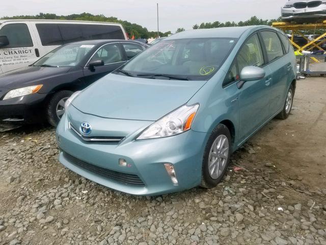 JTDZN3EU6D3288150 - 2013 TOYOTA PRIUS V TEAL photo 2