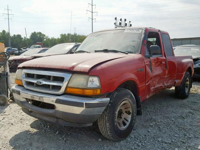 1FTYR14U7WTA61090 - 1998 FORD RANGER SUP RED photo 2