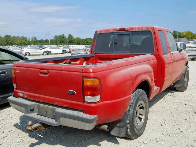 1FTYR14U7WTA61090 - 1998 FORD RANGER SUP RED photo 4