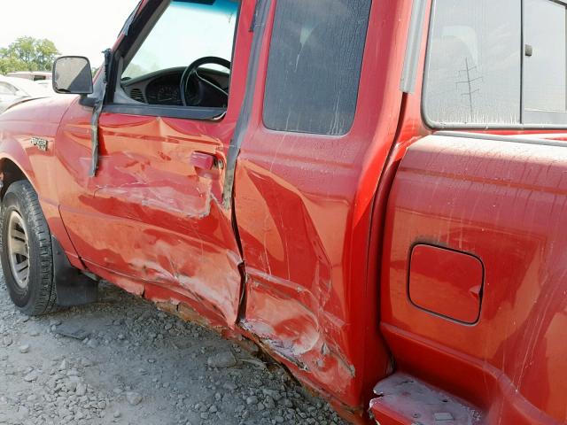 1FTYR14U7WTA61090 - 1998 FORD RANGER SUP RED photo 9