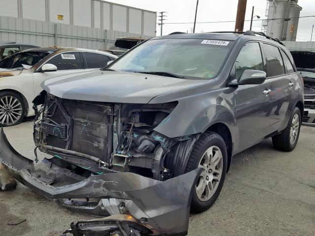 2HNYD28488H536013 - 2008 ACURA MDX TECHNO GRAY photo 2