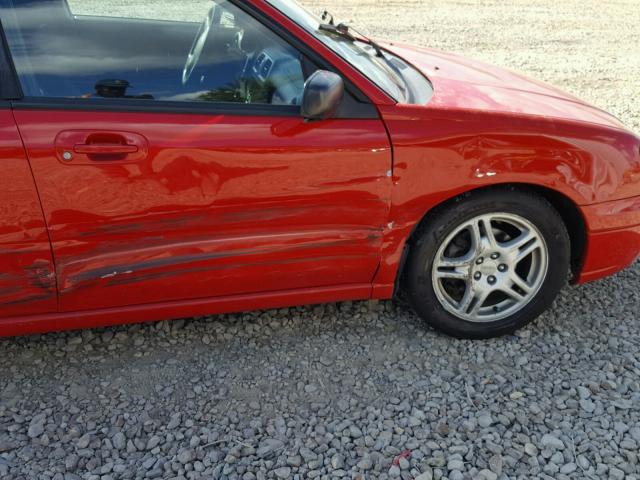 JF1GG67575H800064 - 2005 SUBARU IMPREZA RS RED photo 9