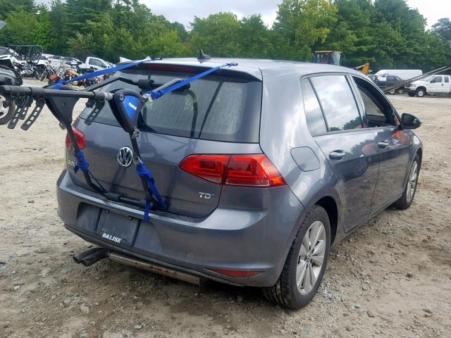 3VWRA7AU6FM038933 - 2015 VOLKSWAGEN GOLF TDI GRAY photo 4