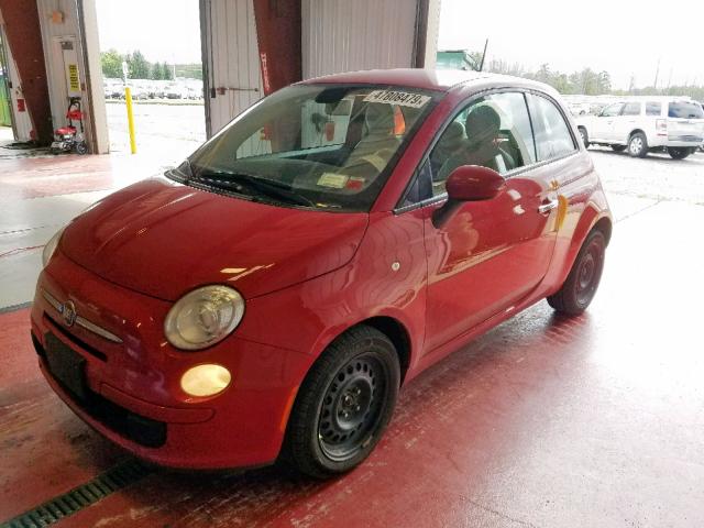 3C3CFFAR7DT743229 - 2013 FIAT 500 POP RED photo 2