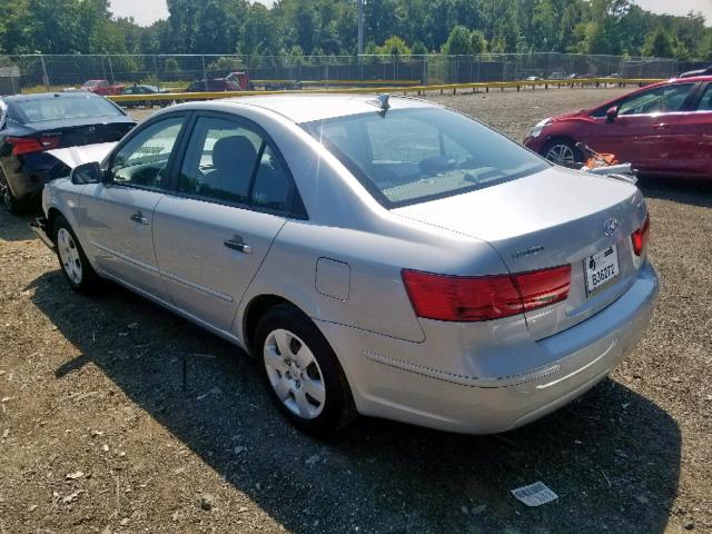 5NPET4AC4AH626698 - 2010 HYUNDAI SONATA GLS SILVER photo 3