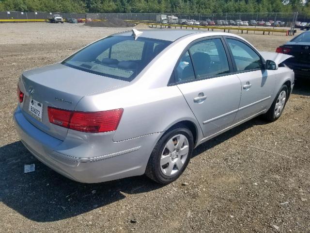 5NPET4AC4AH626698 - 2010 HYUNDAI SONATA GLS SILVER photo 4