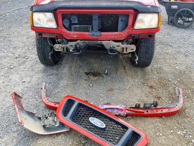 1FTZR45E24PA04833 - 2004 FORD RANGER SUP RED photo 10